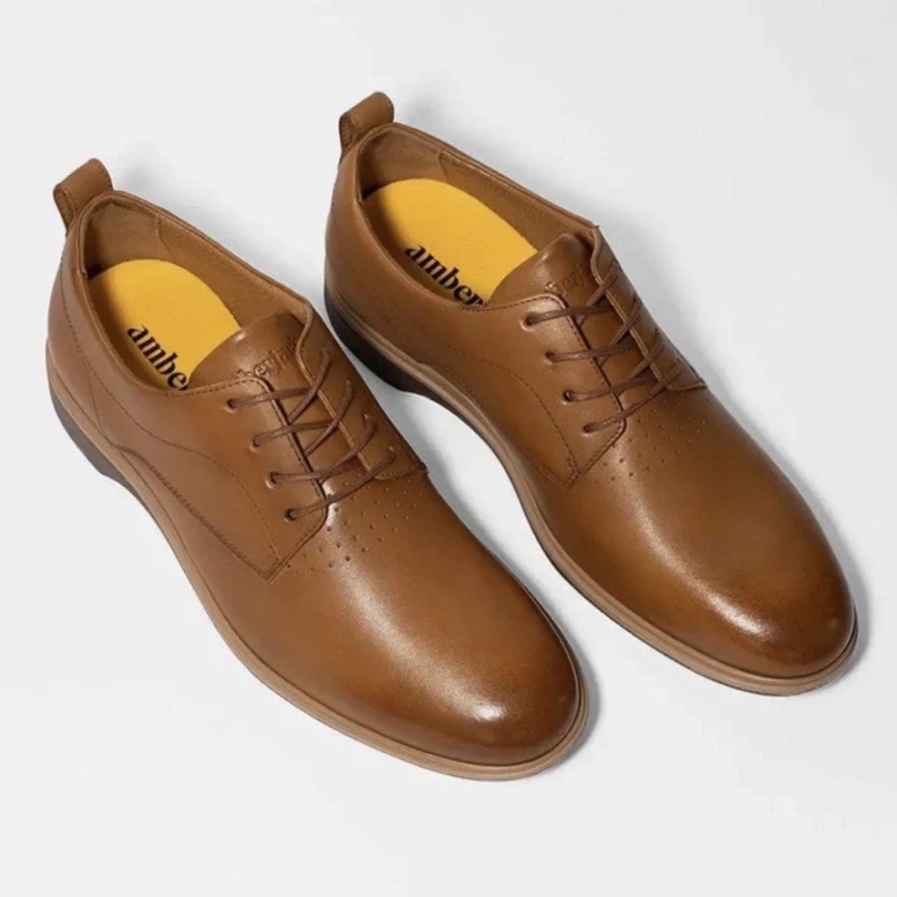Amberjack The Original Derby Shoes Men’s Leather Honey Tan Brown